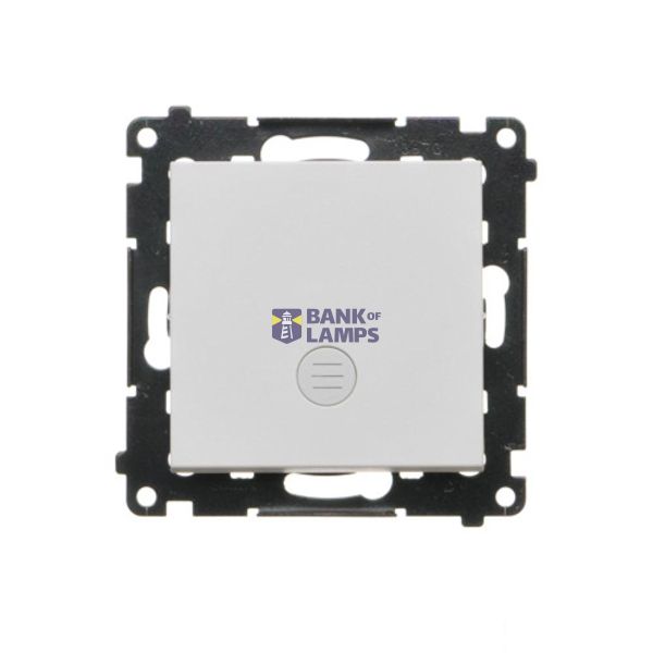 Two-way switch with LED backlight without symbol, 10AX, light gray matt image 1