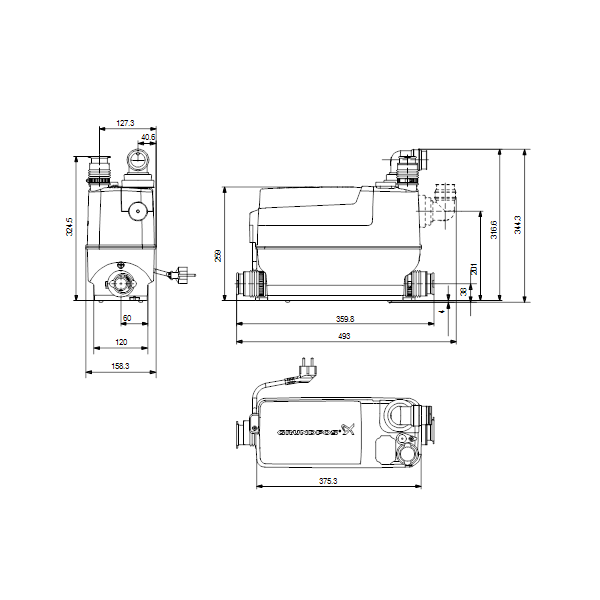 Fecaliën Opvoerinstallatie SoloLift2 C-3 image 3
