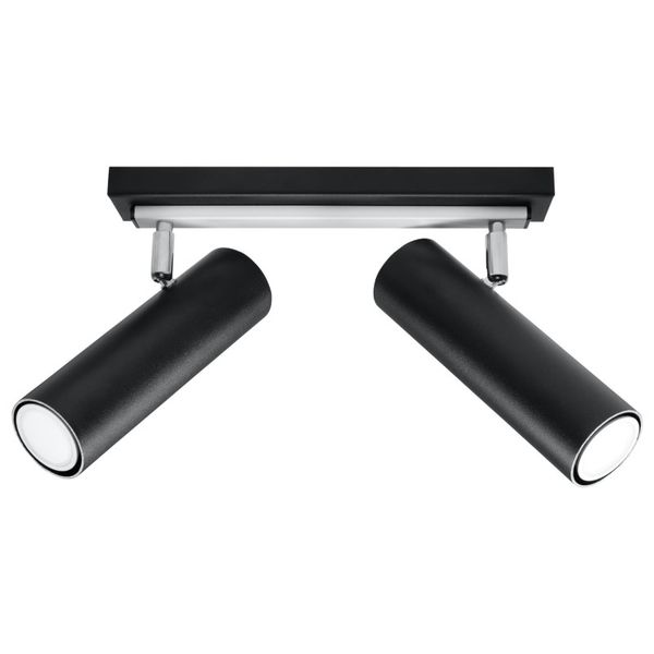 CEILING LAMP DIREZIONE 2 BLACK GU10 2X40W IP20 image 1