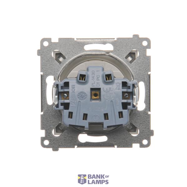Computer socket RJ45 category 5e + telephone socket RJ12, (module), Bronze matt, metalic image 1