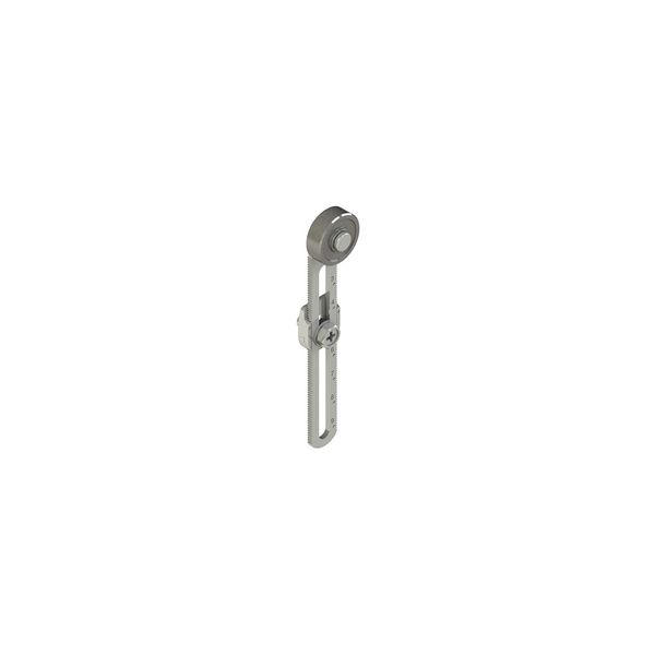 Adjustable length straight metal revolving lever with steel roller, ? 20 mm, with self-lubrication image 1