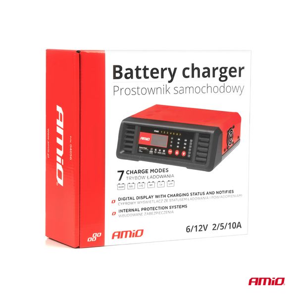 Battery charger 10A 6V 12V AMIO-04056 image 1