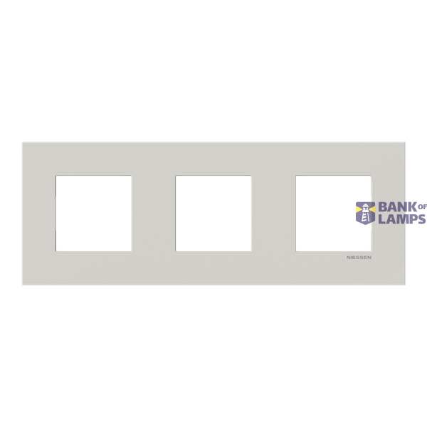 Frame 3-gang / 2+2+2-modules - Niessen logo - S - Dune image 1