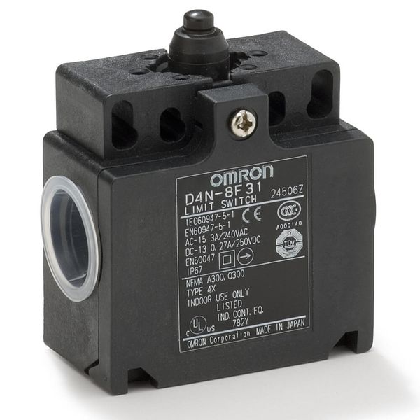 Limit switch, Top plunger, 2NC (slow-action), 2NC (slow-action), M20 ( D4N 0232A image 1