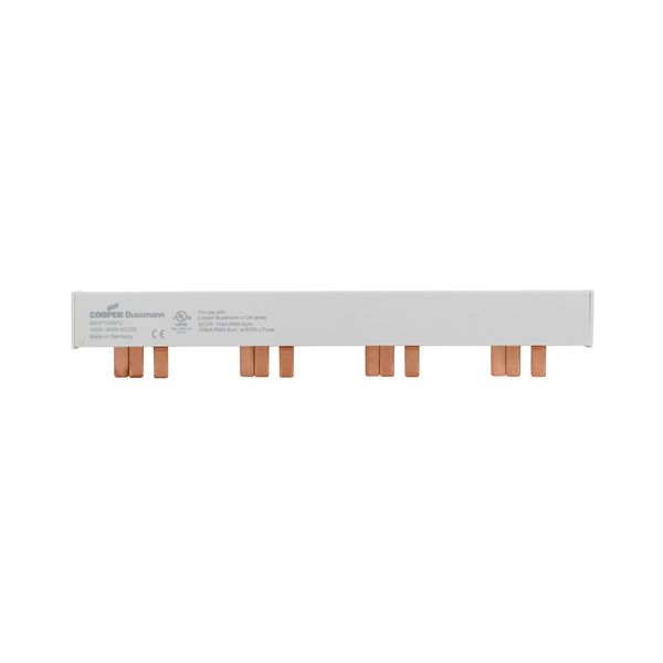 BUSBAR, low voltage, 100 A, AC 600 V, DC 600 V, 22 x 37 x 214 mm, 12P, UL image 1