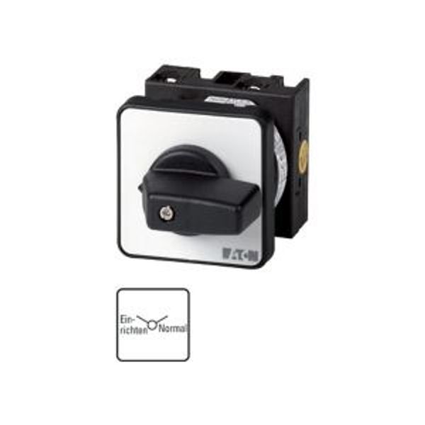 T0-2-8537/E Operation mode switch, T0, 20 A, flush mounting, 2 contact unit(s), Contacts: 4, 90 °, maintained, Without 0 (Off) position, Einrichten-Normal, Design image 2