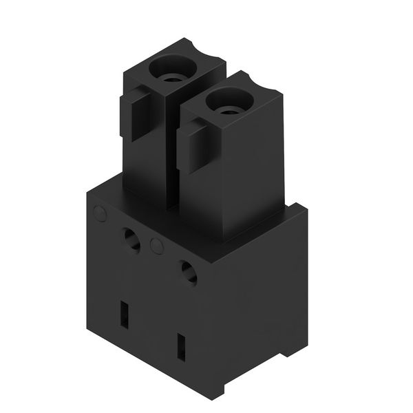 PCB plug-in connector, female header, closed side, THT/THR solder connection, 3.81 mm, Number of poles: 2, 90°, Solder pin length (l): 1.5 mm, tinned, black, Box image 2