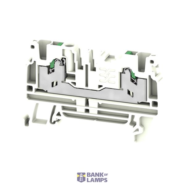Feed-through terminal block, SNAP IN, white, 2.5 mm², 24 A, 800 V, Num image 1