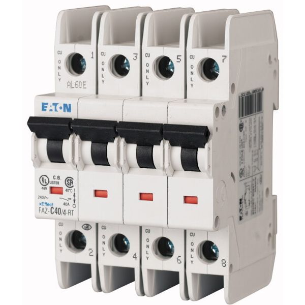 Miniature circuit breaker (MCB), 10 A, 4p, characteristic: D, ring tongue image 1