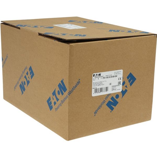 P3-100/I5/SVB-SW Main switch, P3, 100 A, surface mounting, 3 pole, STOP function, With black rotary handle and locking ring, Lockable in the 0 (Off) position image 10