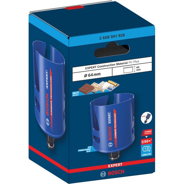 EXPERT Construction Material Hole Saw 64 mm image 2