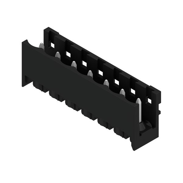 PCB plug-in connector, male header, open side, THT/THR solder connection, 5.08 mm, Number of poles: 7, 180°, Solder pin length (l): 1.5 mm, tinned, black, Tape image 2