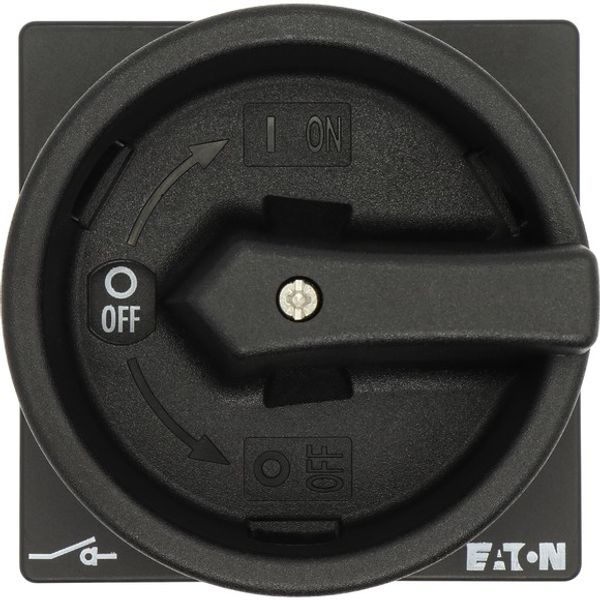 T3-4-15682/EA/SVB-SW Main switch, T3, 32 A, flush mounting, 4 contact unit(s), 6 pole, 1 N/O, 1 N/C, STOP function, With black rotary handle and locking ring, Lockable in image 4