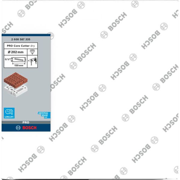 Diamond dry core cutter G 1/2" 202 mm, 150 mm, 9 segments, 7 mm image 2