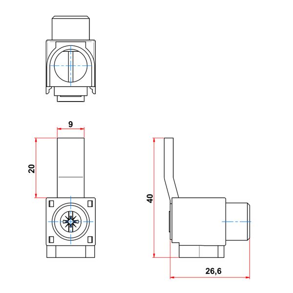 Connection Terminal 50mmý, Pin 20x9mm Straight image 3