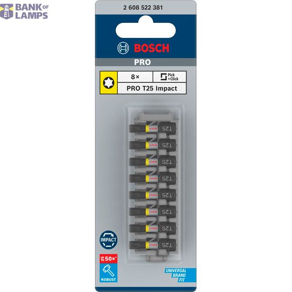 Impact Control Insert Bits, 8-Piece (8xT25) image 1