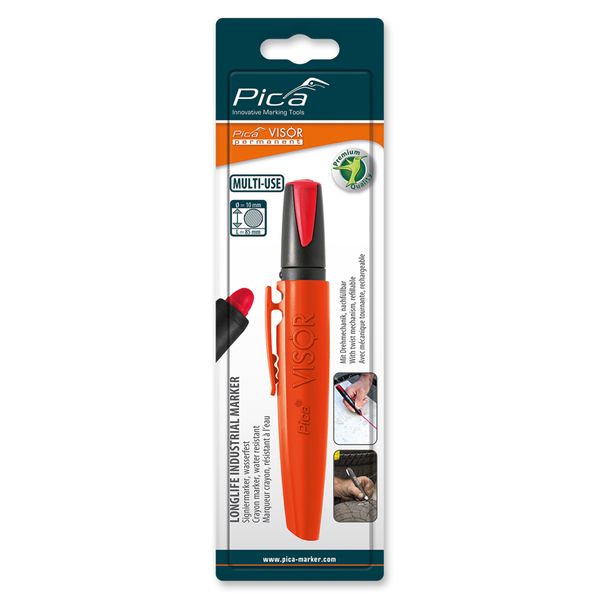 Pica 990/40 VISOR Permanent Marker rood, blister image 1