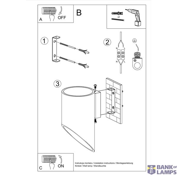 WALL LAMP PENNE 20 BLACK G9 1X40W IP20 image 7