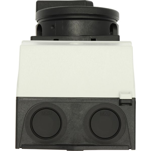 T0-3-15680/I1/SVB-SW Main switch, T0, 20 A, surface mounting, 3 contact unit(s), 3 pole + N, 1 N/O, 1 N/C, STOP function, With black rotary handle and locking ring, Lockab image 56