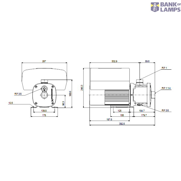 Horizontal multistage pump CME5-4 A-R-G-E-AQQE S-A-D-N 3x400V HR image 2