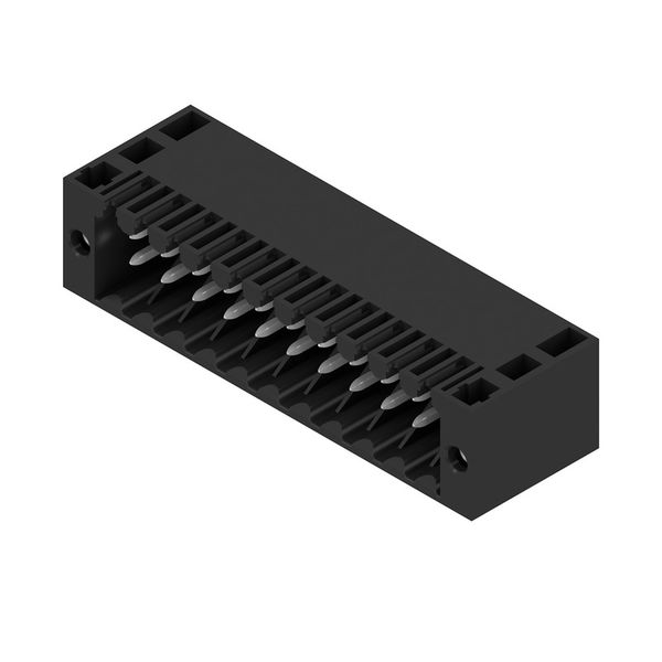 PCB plug-in connector, male header, Flange, THT solder connection, 3.50 mm, Number of poles: 22, 90°, Solder pin length (l): 3.5 mm, tinned, black, Box image 2