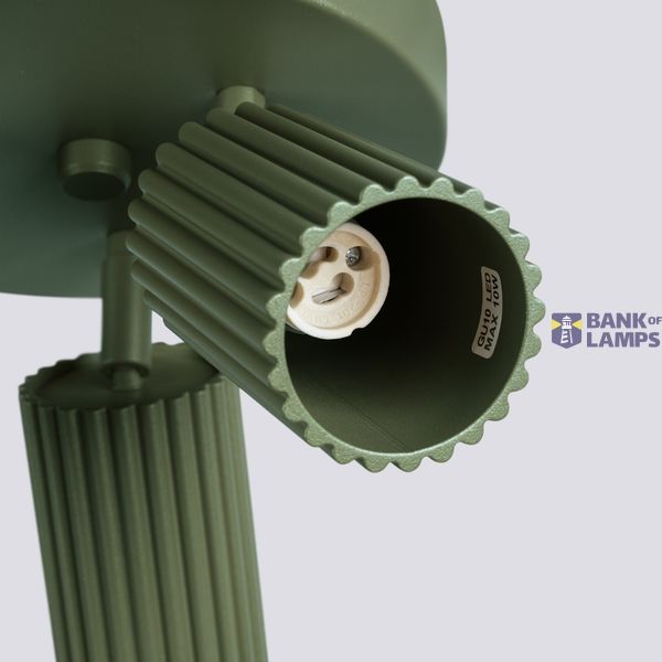 CARBON CEILING LAMP WITH REFLECTORS ON A ROUND OLIVE HEADLINING 3XGU10 image 6
