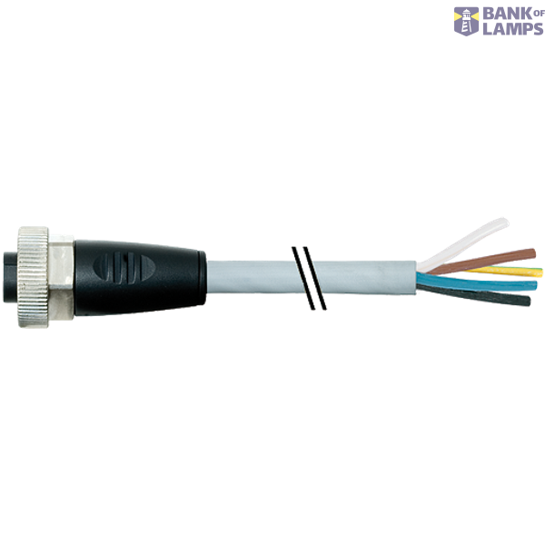 7/8'' female 0° with cable PUR 5x1.5 gy UL/CSA+drag ch. 9,1m image 1