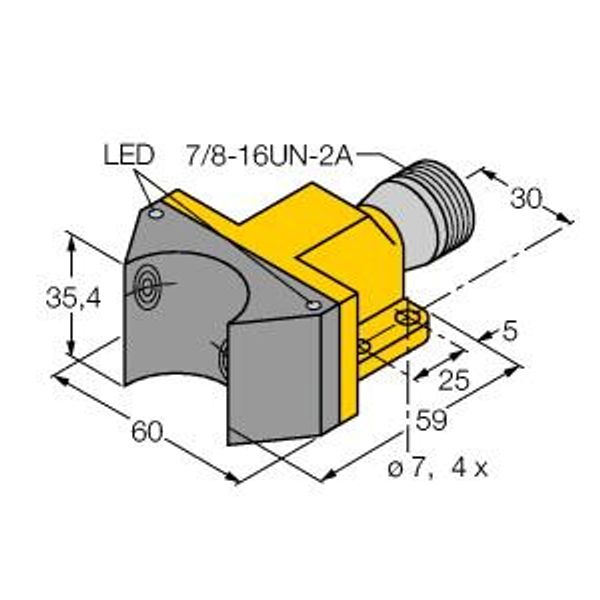 Inductive Sensor For Rotary Actuators   NI4-DSU35-2ADZ30X2-B1151 image 1