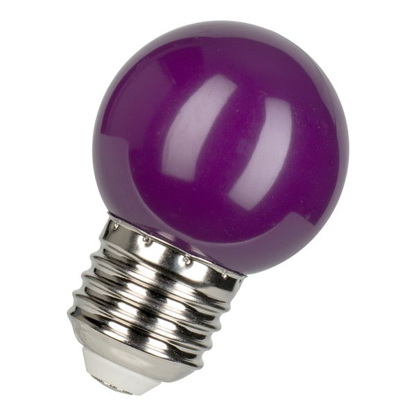 LED Ball G45 E27 240V 1W Purple image 1