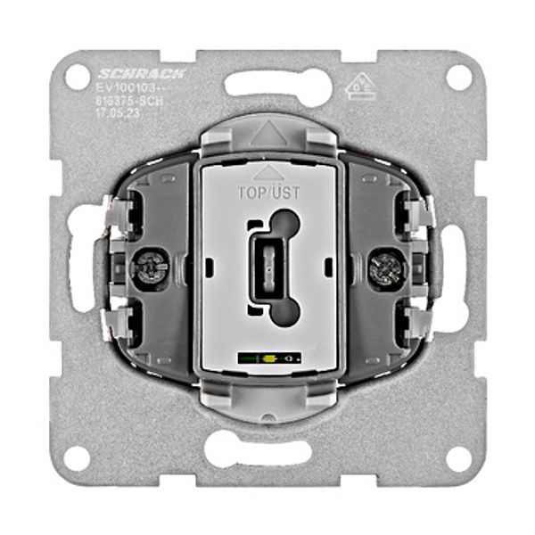 One-way switch insert with control light, cage clamps image 1