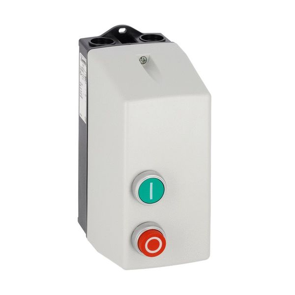 Direct-on-line-starter, enclosed without thermal overload relay, with START and STOP/RESET buttons, with BF09/BF18 contactor, 13A max (≤440V), IP65. Contactor coil voltage 230VAC 50/60Hz image 1