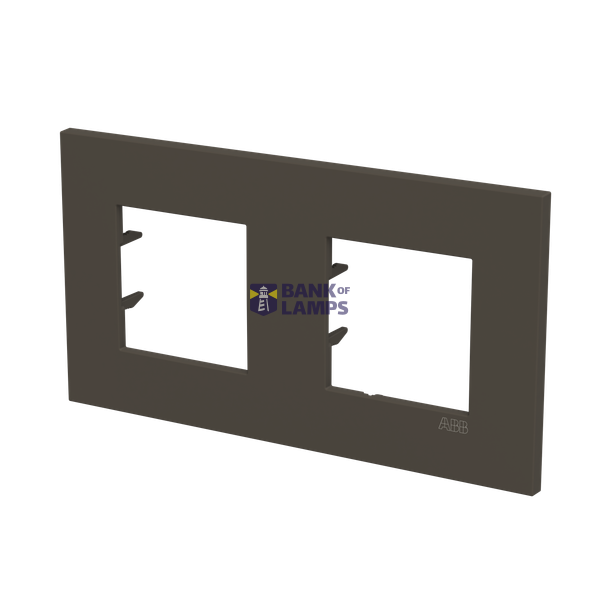 Frame 2-gang - ABB logo - Anthracite image 2