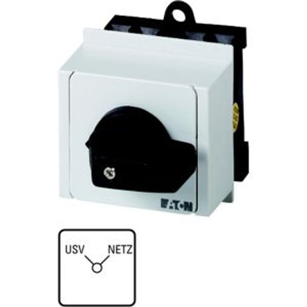 T0-2-15542/IVS Changeoverswitches, T0, 20 A, service distribution board mounting, 2 contact unit(s), Contacts: 4, 90 °, maintained, Without 0 (Off) position, USV-NET image 2