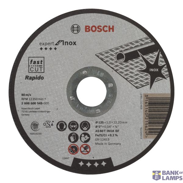 Expert for Inox - Rapido straight cutting disc AS 60 T INOX BF, 125 mm, 1,0 mm image 1