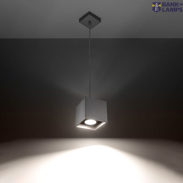 HANGING LAMP QUAD 1 GREY GU10 1X40W IP20 image 5