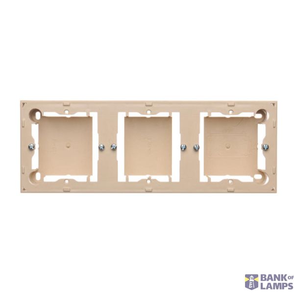 Triple surface mounted box, beige image 1