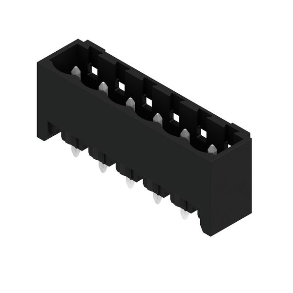 PCB plug-in connector, male header, closed side, THT/THR solder connection, 5.08 mm, Number of poles: 6, 180°, Solder pin length (l): 3.2 mm, tinned, black, Box image 4