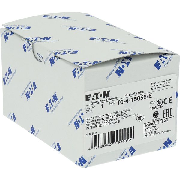 T0-4-15056/E Step switches, T0, 20 A, flush mounting, 4 contact unit(s), Contacts: 8, 90 °, maintained, Without 0 (Off) position, 1-4, Design number 15056 image 23