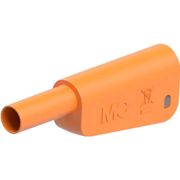4 mm plug, screw connection, 2.5 mm², CAT II, CAT III, orange, 66.2024-30 image 1