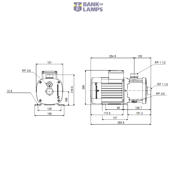 Horizontal multistage pump CM10-1 A-R-I-E-AQQE 400Y 50Hz image 2