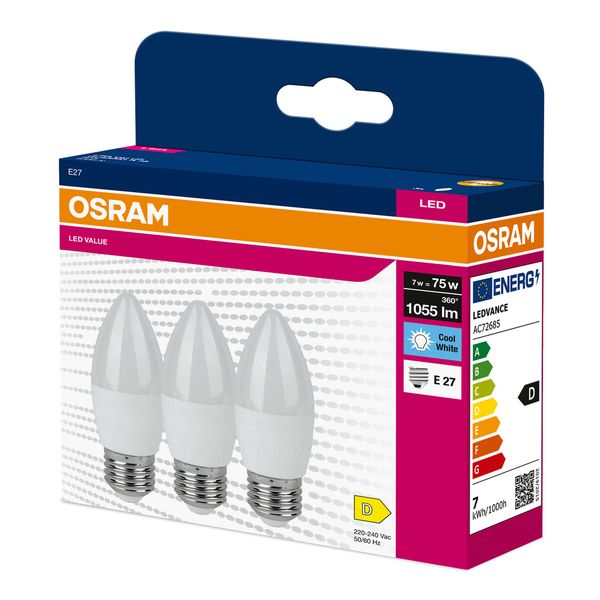 VALUECLB75 7W/840 230VFR E27 FS3 OSRAM image 2