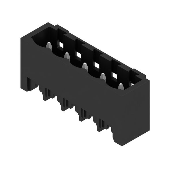 PCB plug-in connector, male header, closed side, THT/THR solder connection, 5.00 mm, Number of poles: 5, 180°, Solder pin length (l): 1.5 mm, tinned, black, Box image 2
