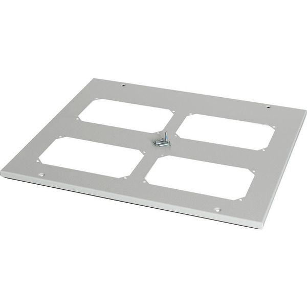 XLST5F656 Bottom-/top plate for F3A flanges, for WxD = 650 x 600mm, IP55, grey image 3