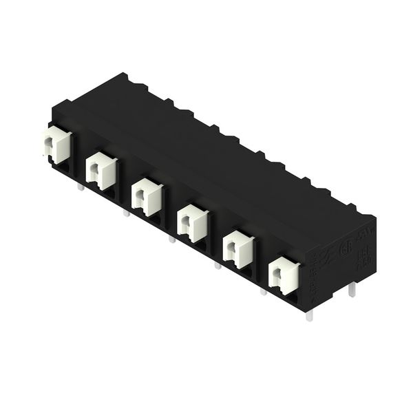 Printed circuit board terminals, 7.50 mm, Number of poles: 6, 90°, Solder pin length (l): 3.5 mm, black, PUSH IN with actuator, Clamping range, max. : 1.5 mm², Tube image 3