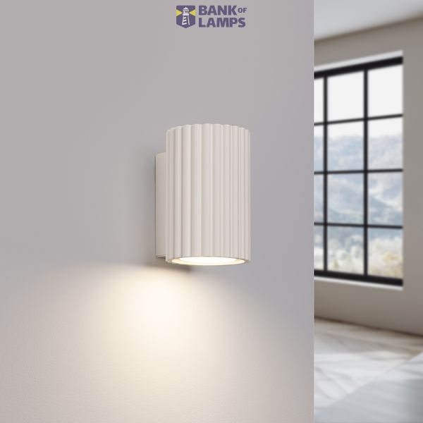 WALL Sconce Lamp with a corrugated shade and a designer finish, Karbon series image 5