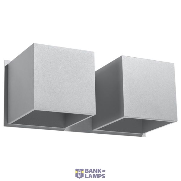 WALL LAMP QUAD 2 GREY G9 2X40W IP20 image 2