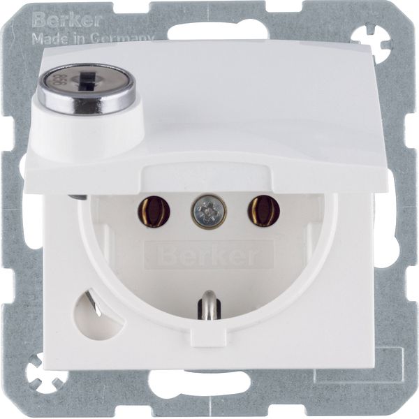 SKO Sock out hing cov, f-m lock - diff clo, S.1/B.3/B.7, pol wh glossy image 1