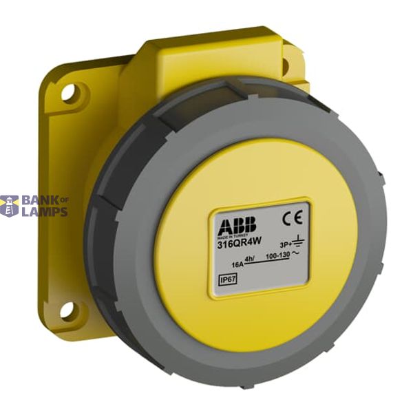 316QR4W Panel mounted socket image 1