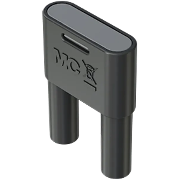 Jumper, pitch 19 mm, 1 kV, 32 A, nickel-plated, white, 66.4012-29 image 1