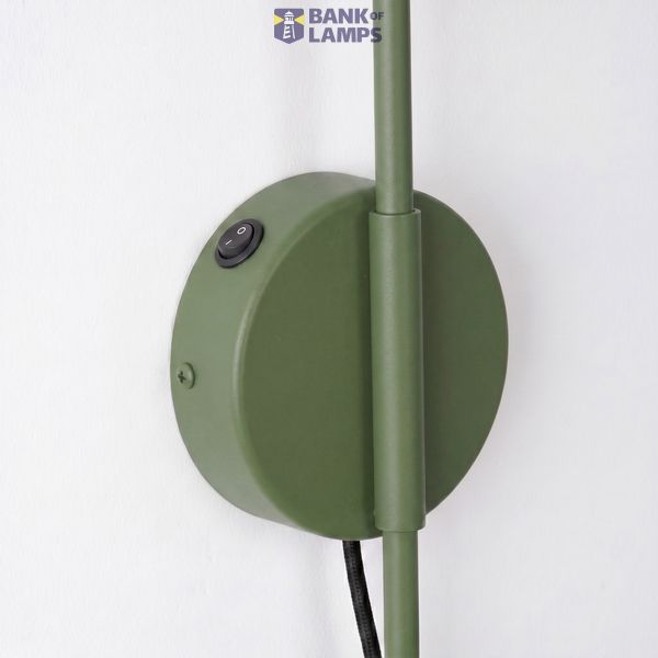 Wall lamp NOX 1 olive green with a switch image 7